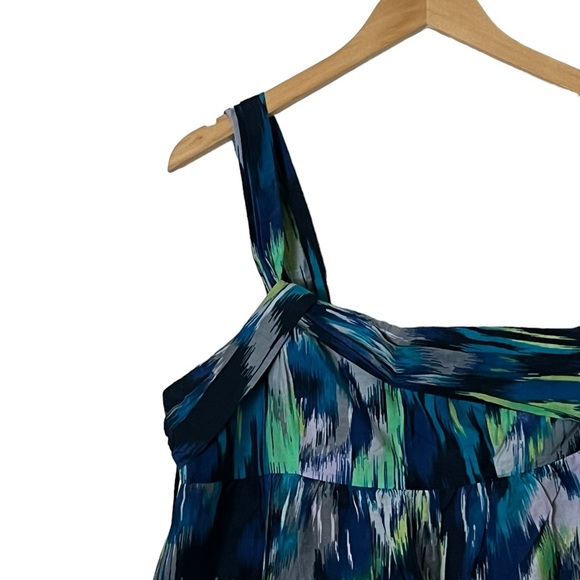 Loft Ann Taylor | NWT Silk blend one shoulder multi print sun dress size… - Picture 6 of 13